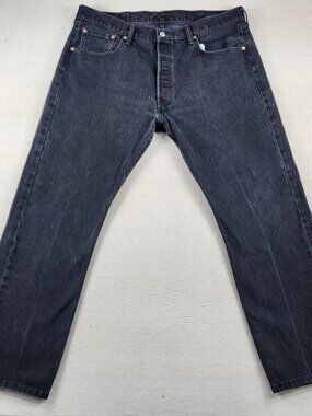 Levi’s 501 Black Jeans Men’s 38x30 Button Fly Blank Tab Mexico